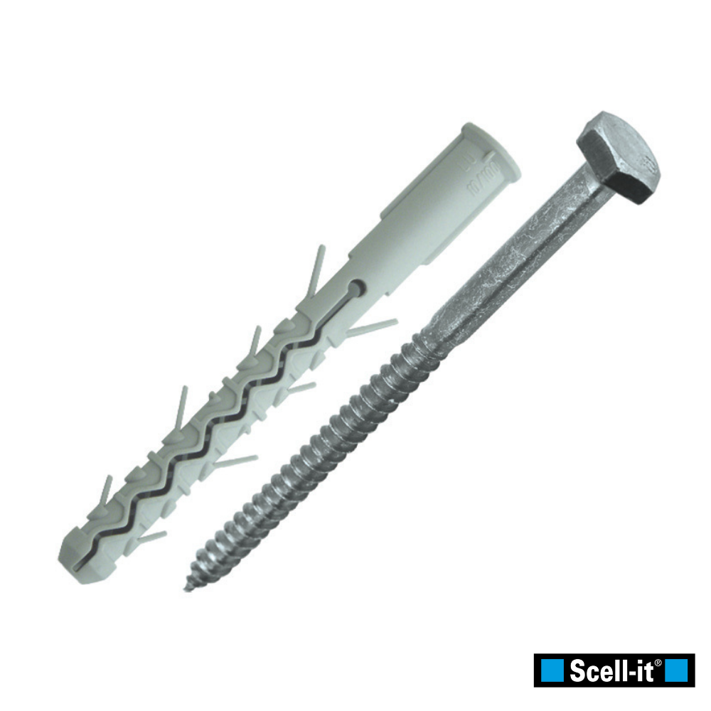 Cheville Nylon à Double Expansion + Tirefond