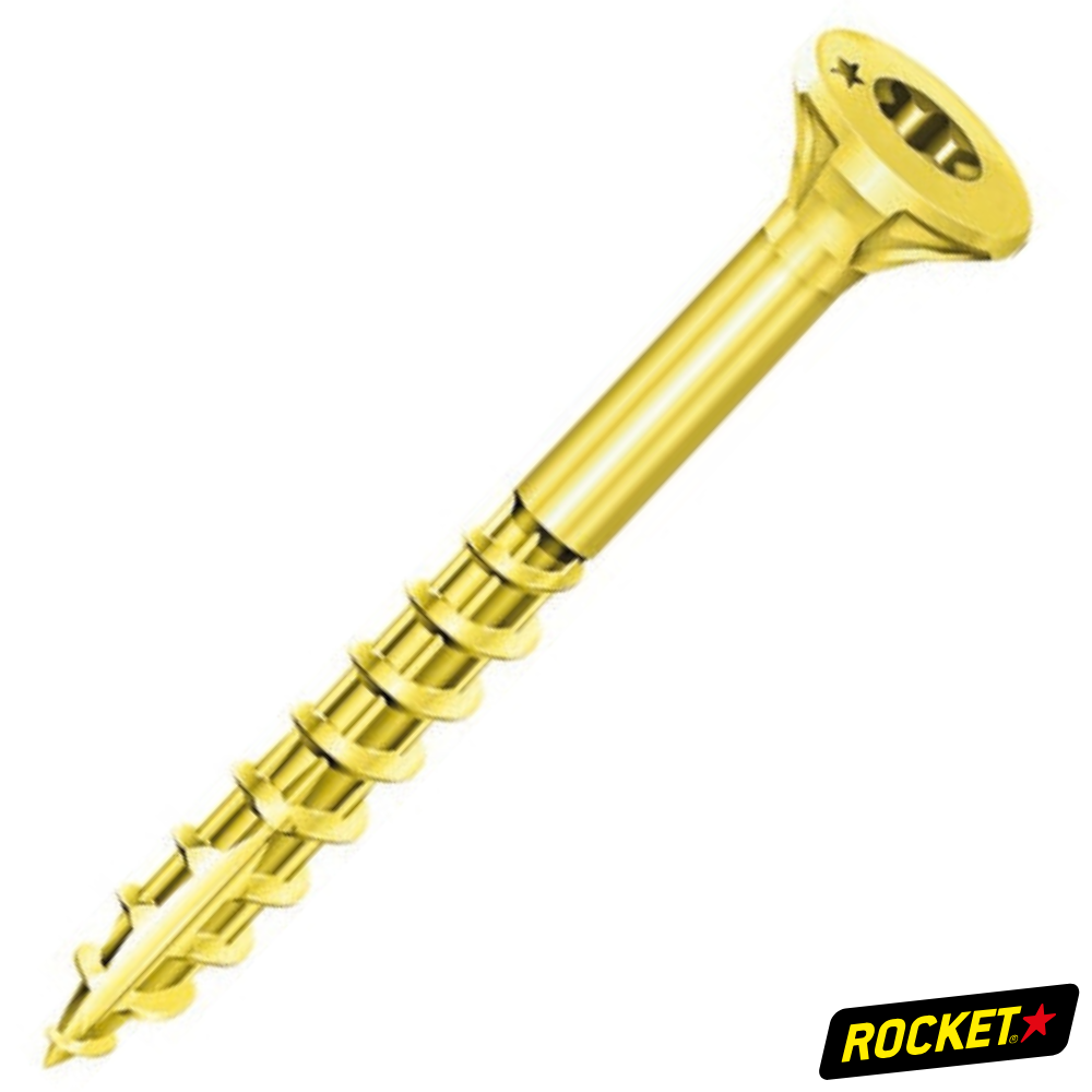 VBA Rocket Tête Fraisée Torx Acier Zingué Bichromaté Filetage Partiel