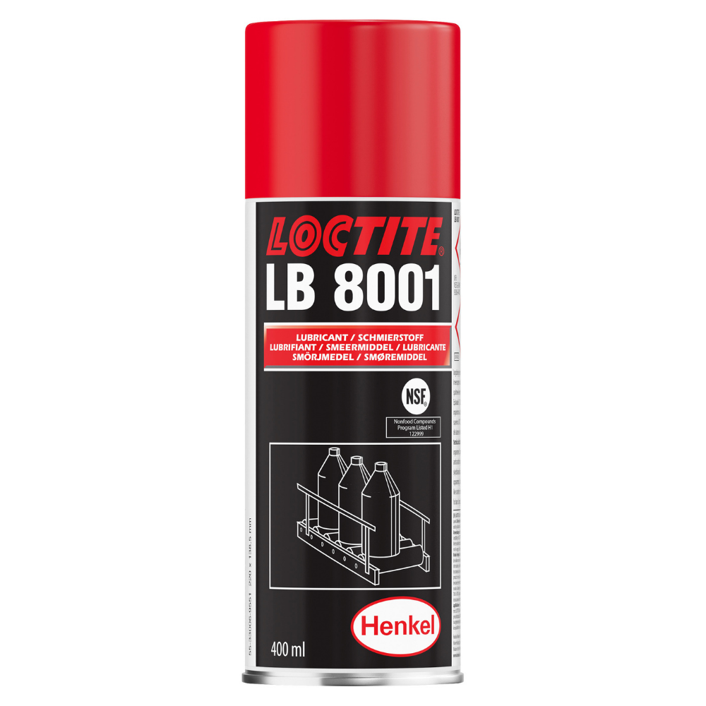Lubrifiant Agrément Alimentaire Loctite LB 8001 Aérosol 400mL