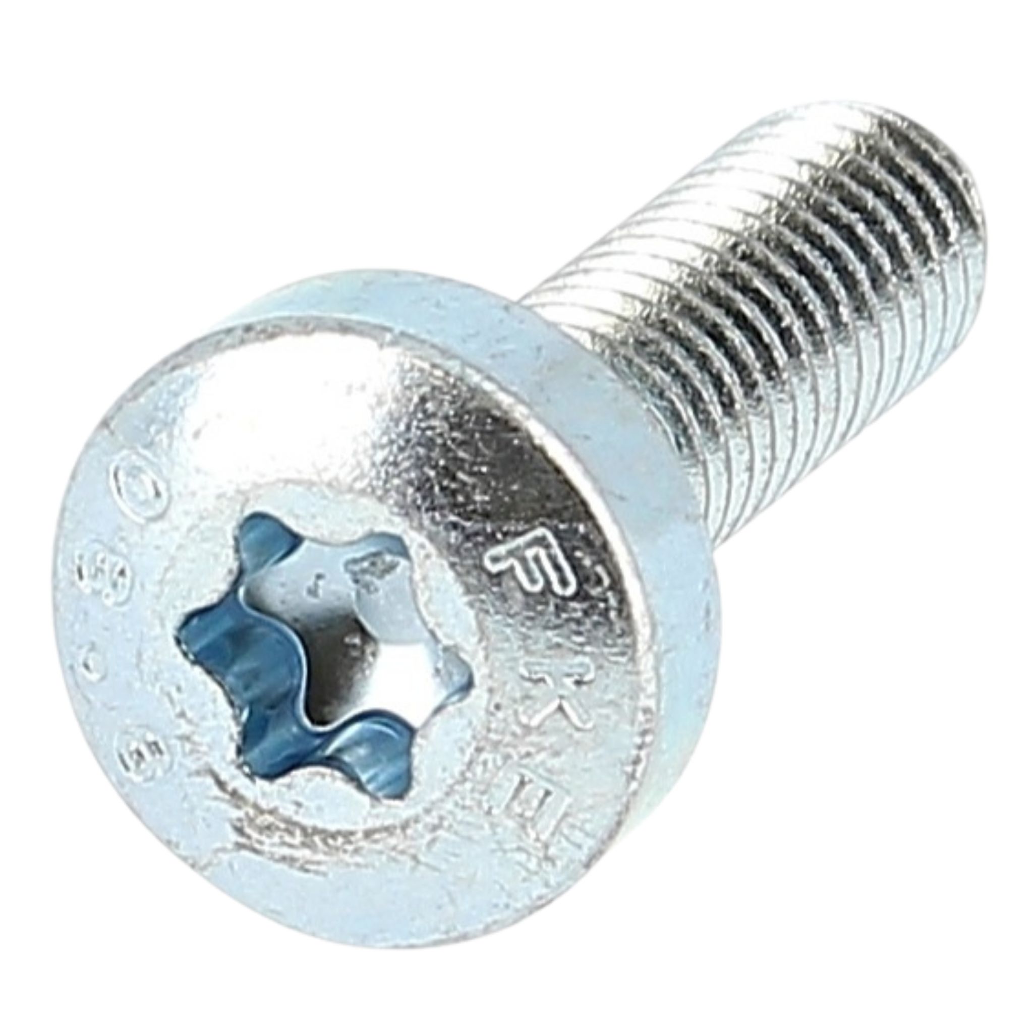 Vis à Tête Cylindrique Bombée Large Torx Acier Classe 8.8 Zingué Blanc ISO 14583