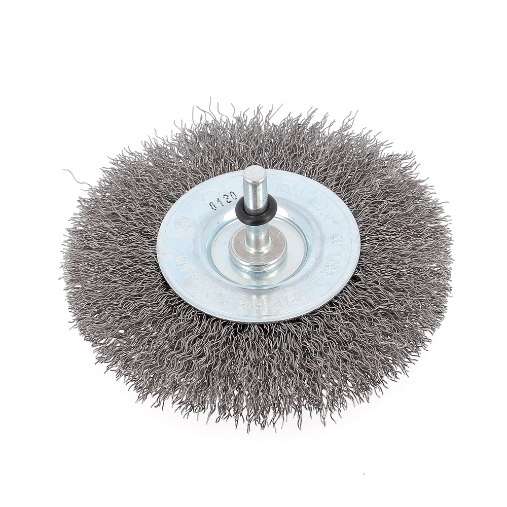 Brosse Circulaire D100x12x6 Fil Acier Ondulé 0.30