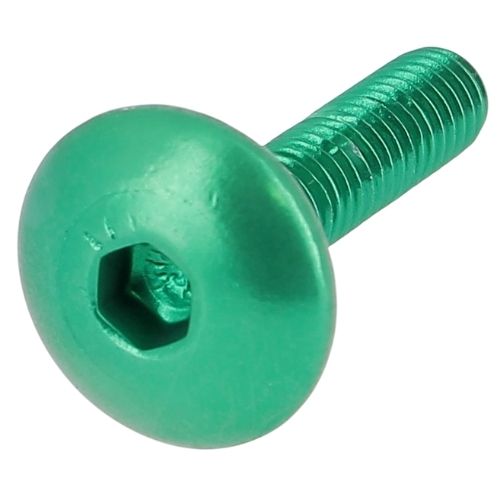 Blister de 8 Vis à Tête Ronde Large Hexagonale Creuse Alu P60 OA Vert