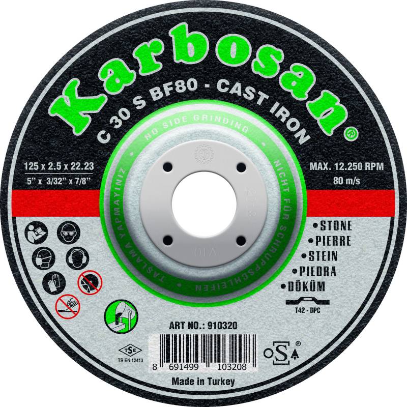 Disque à Tronçonner Déporté 125X2.5X22.23 Carbure de Silicium KARBOSAN