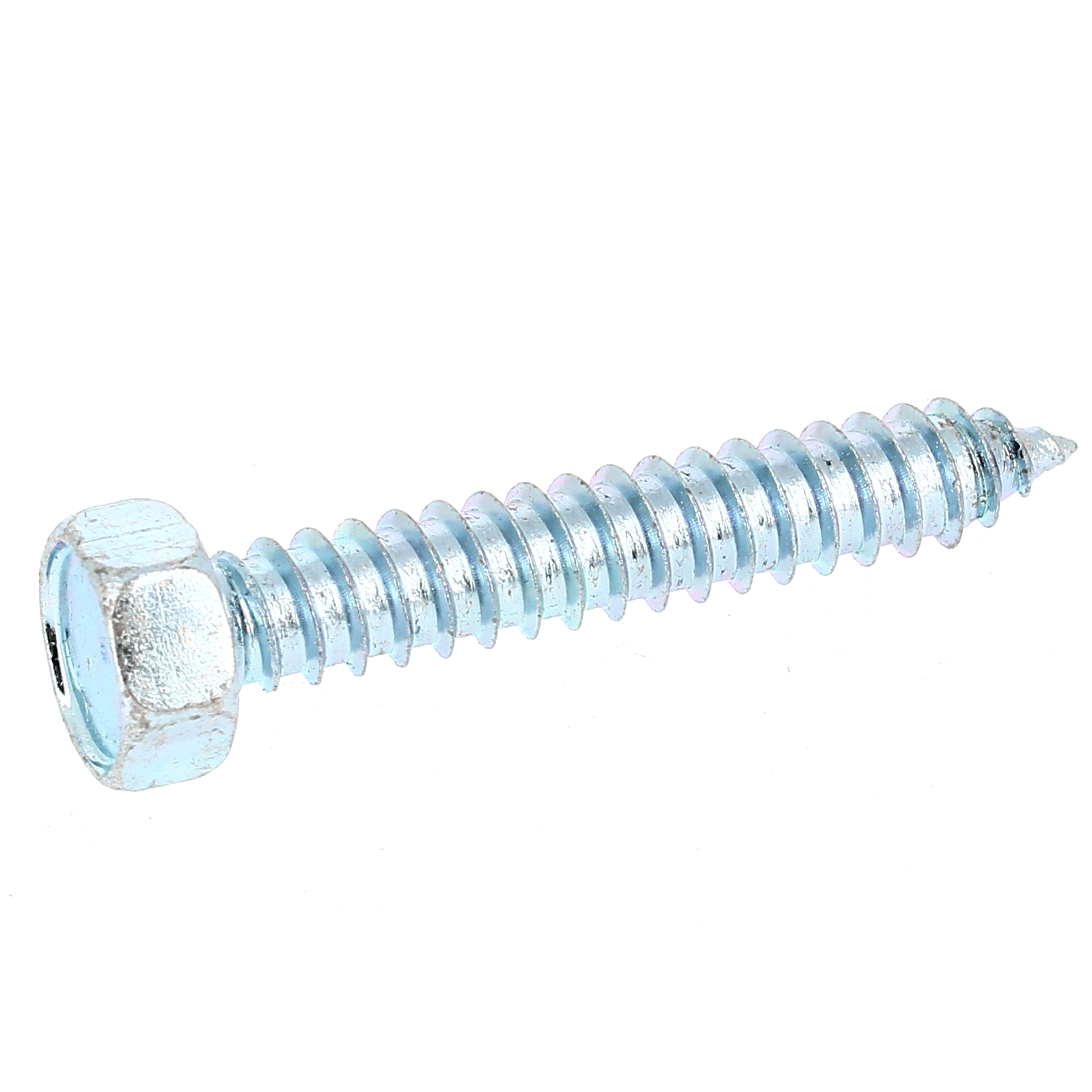 Vis Tôle Tête Hexagonale Acier Zingué Blanc DIN 7976C