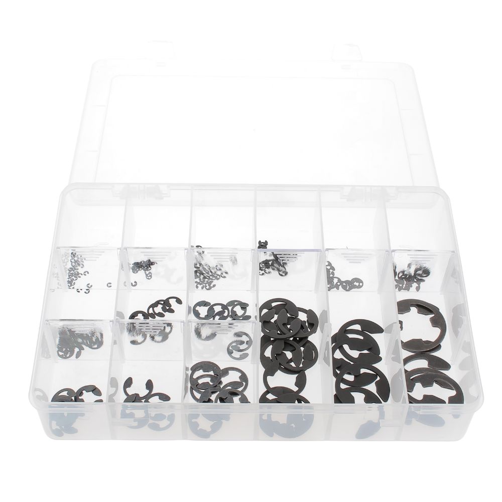 Coffret d'Assortiment de Colliers d'Épaulement Acier Noir DIN 6799