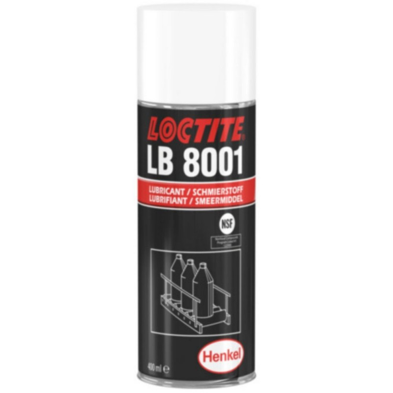 Lubrifiant Agrément Alimentaire Loctite LB 8001 Aérosol 400mL