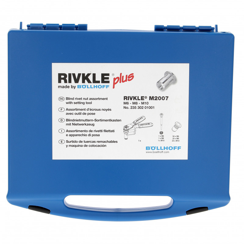 Assortiment d'écrous à rivet RIVKLE®Plus M4, M5, M6