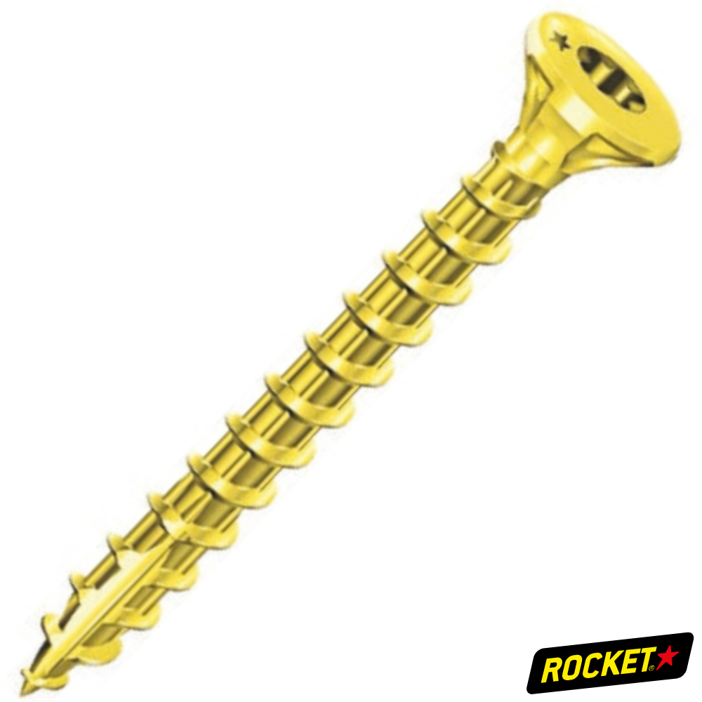 VBA Rocket Tête Fraisée Torx Acier Zingué Bichromaté Filetage Total