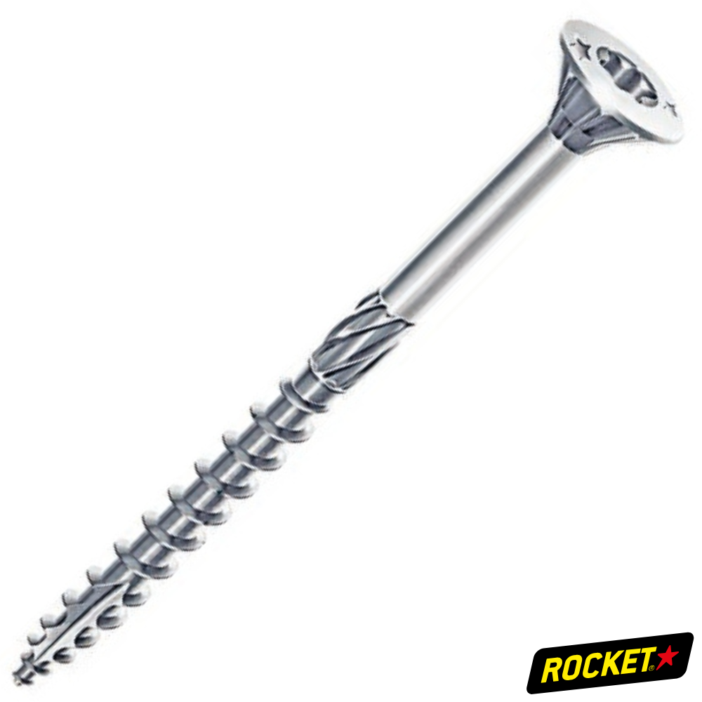 VBA Rocket Charpente Tête Fraisée Torx Acier Zingué Blanc