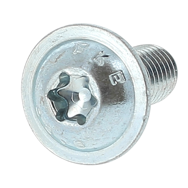 Vis à Tête Cylindrique Bombée Large à Embase Torx Acier Classe 8.8 Zingué Blanc ISO 7380-2