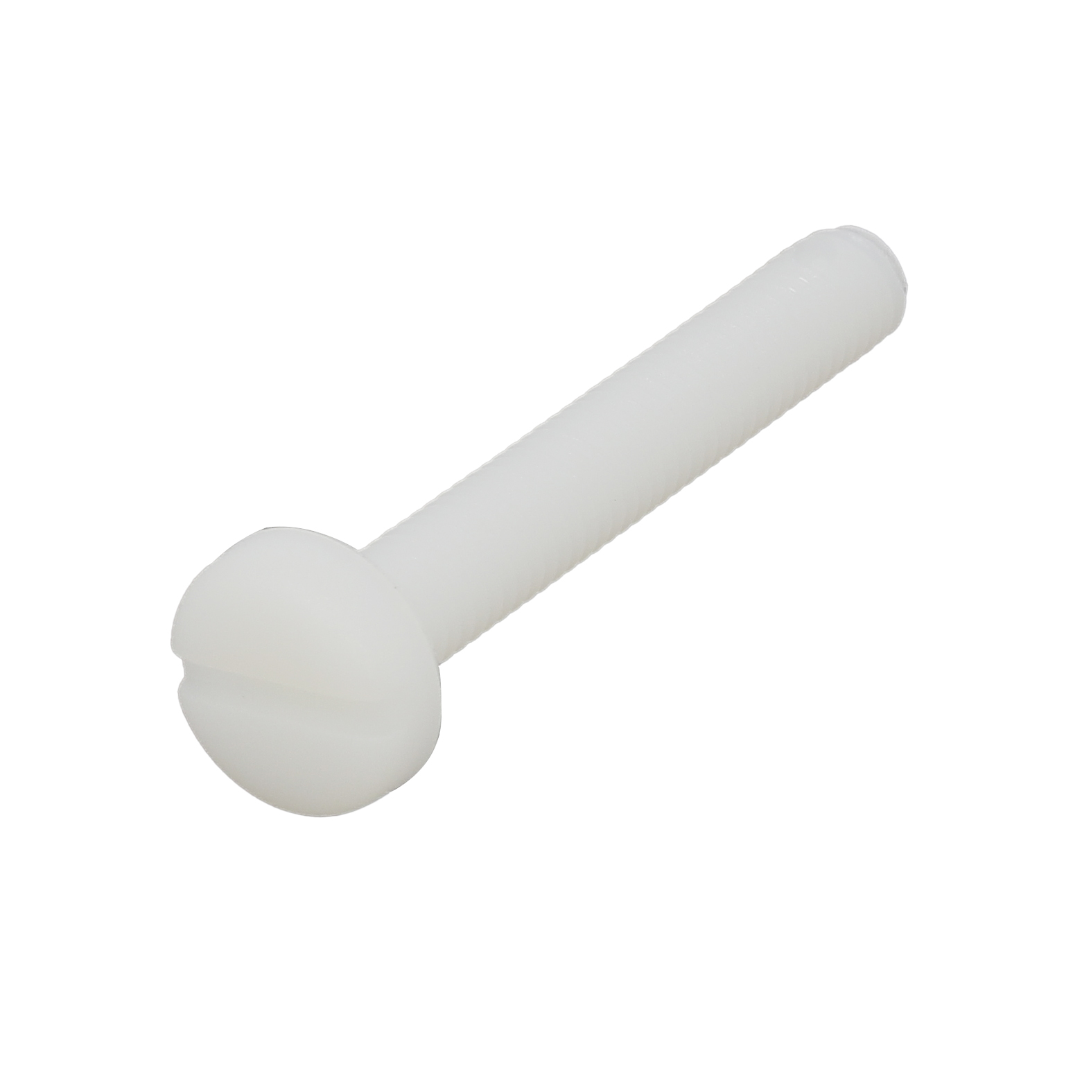 Lot De 10 Vis En Nylon M4 X 40 Mm - Tête Cylindrique Fendue/croisée, Blanc Naturel