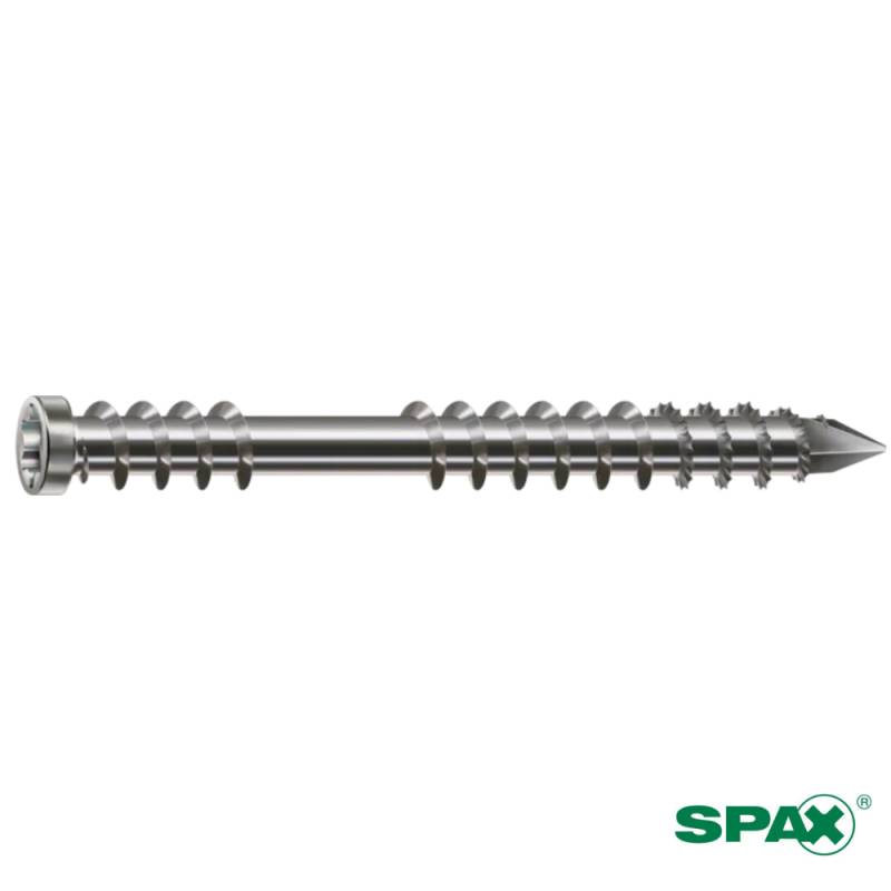 Vis de Terrasse SPAX Double Filetage Tête Cylindrique Torx Inox A2
