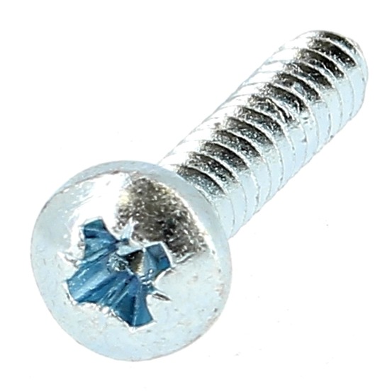 Vis Tôle Tête Cylindrique Bombée Large Pozidriv Acier Zingué Blanc DIN 7981C