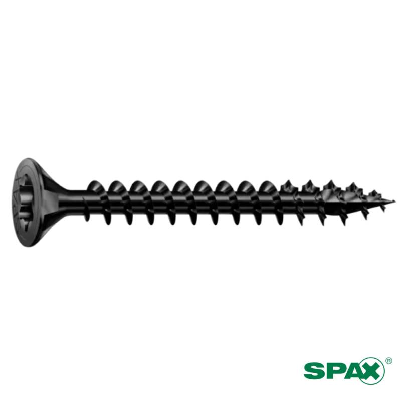 Vis à Bois VBA SPAX Tête Fraisée Torx Acier Noir BLAX avec Pointe 4CUT