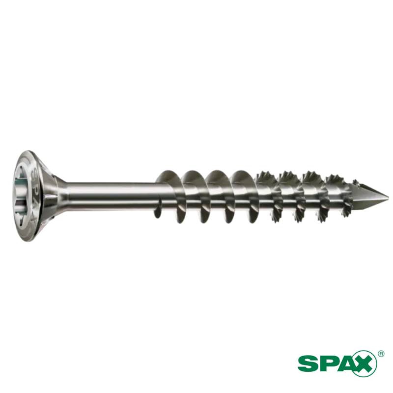 Vis pour Façade SPAX avec Nervures Tête Fraisée Bombée Torx Inox A2