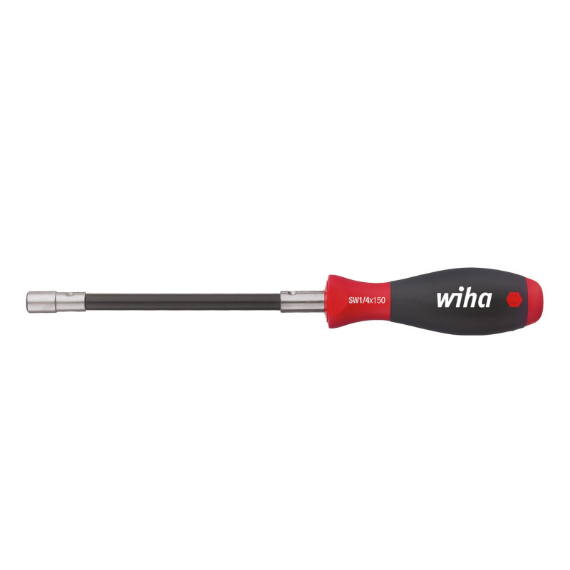 Wiha Tournevis porte-embout avec magasin d'embouts Pozidriv, Phillips avec  6 embouts, Stubby 1/4 (33741)