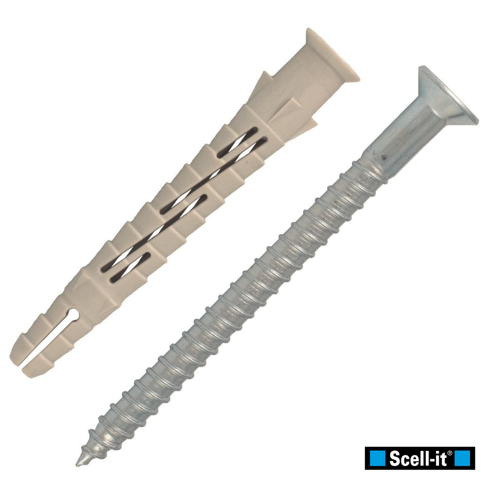 Cheville Nylon Longue Expansion avec Vis TFX Acier Zingué