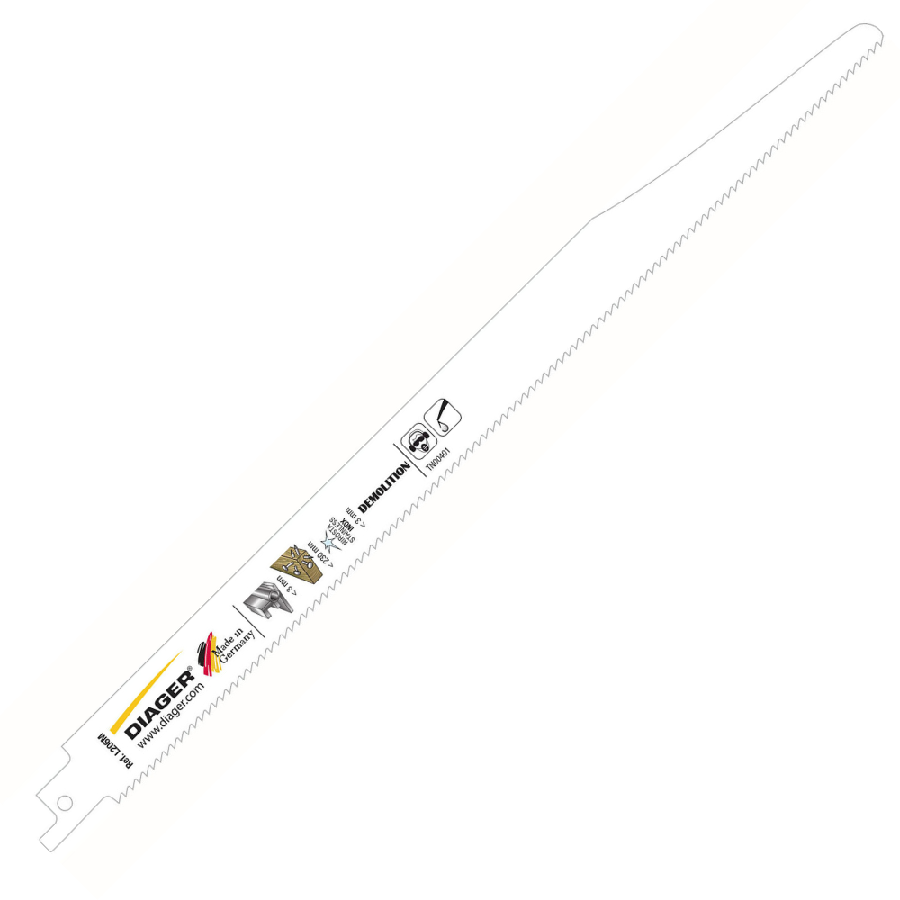 5 Lames de Scie Sabre Spéciale Démolition Lg 300mm (pour Acier et Bois)