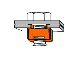 Ecrou cage m4x15x17,5mm