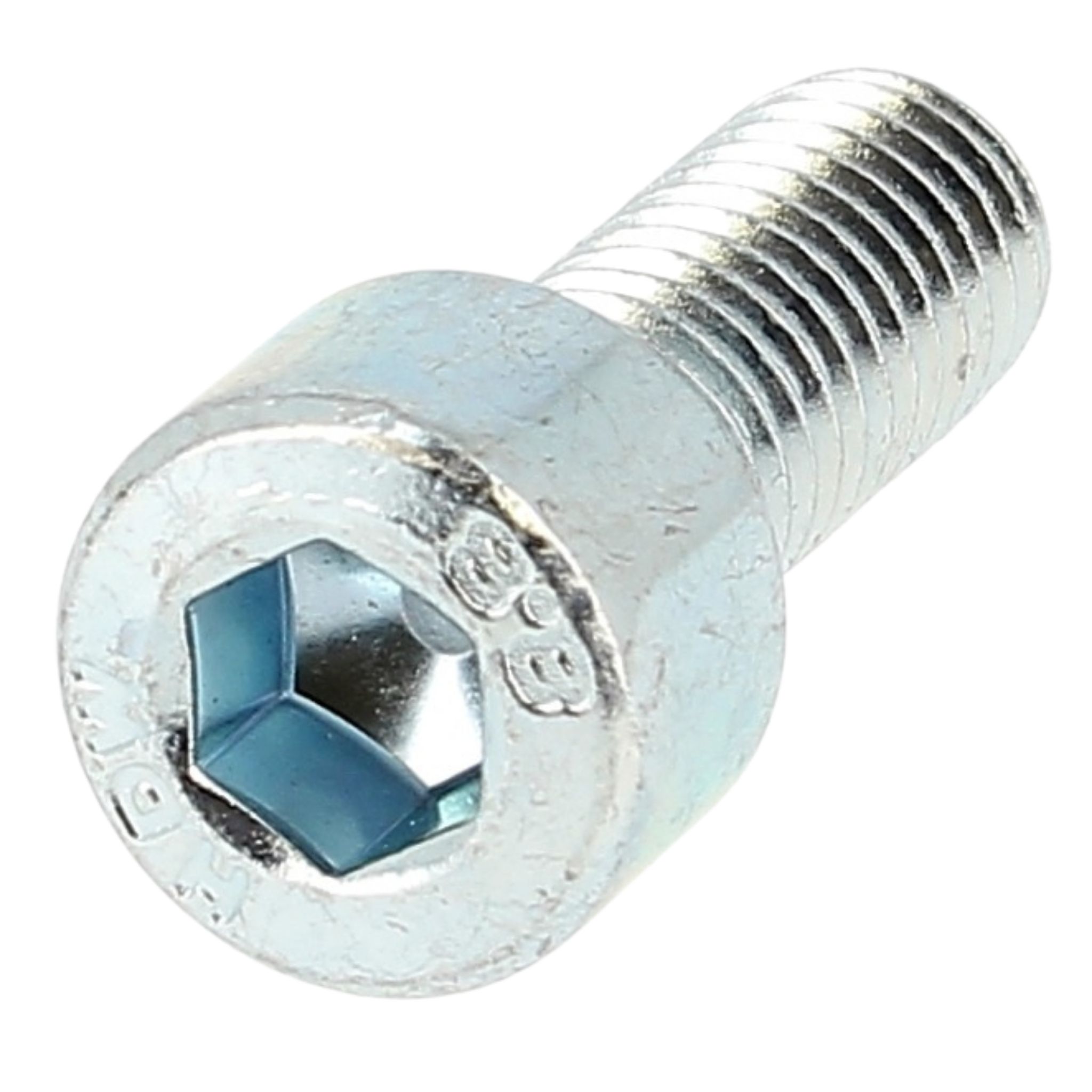 Vis à Tête Cylindrique Hexagonale Creuse Acier Classe 8.8 Zingué Blanc Filetage Total DIN 912