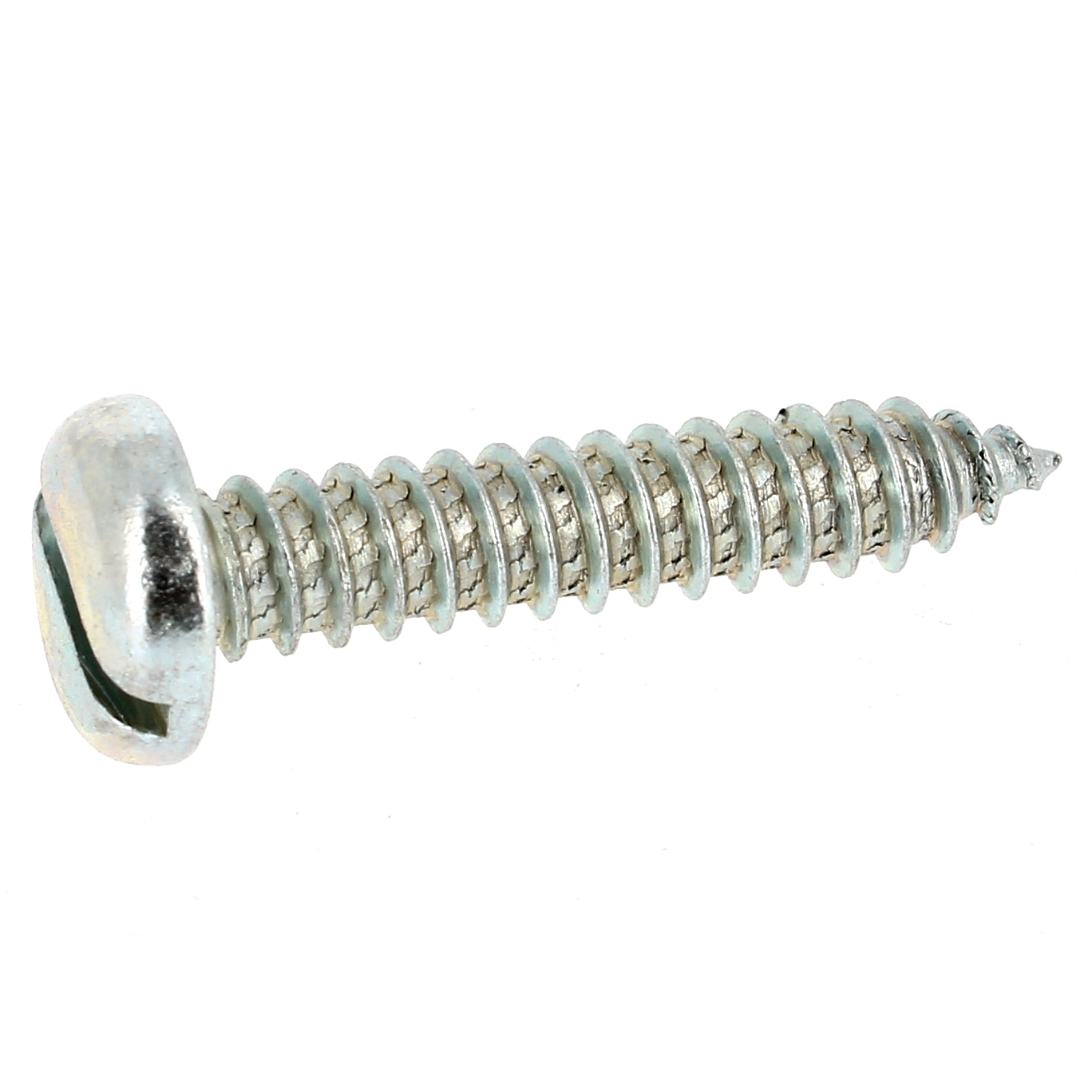 Vis Tôle Tête Cylindrique Large Fendue Acier Zingué Blanc DIN 7971C