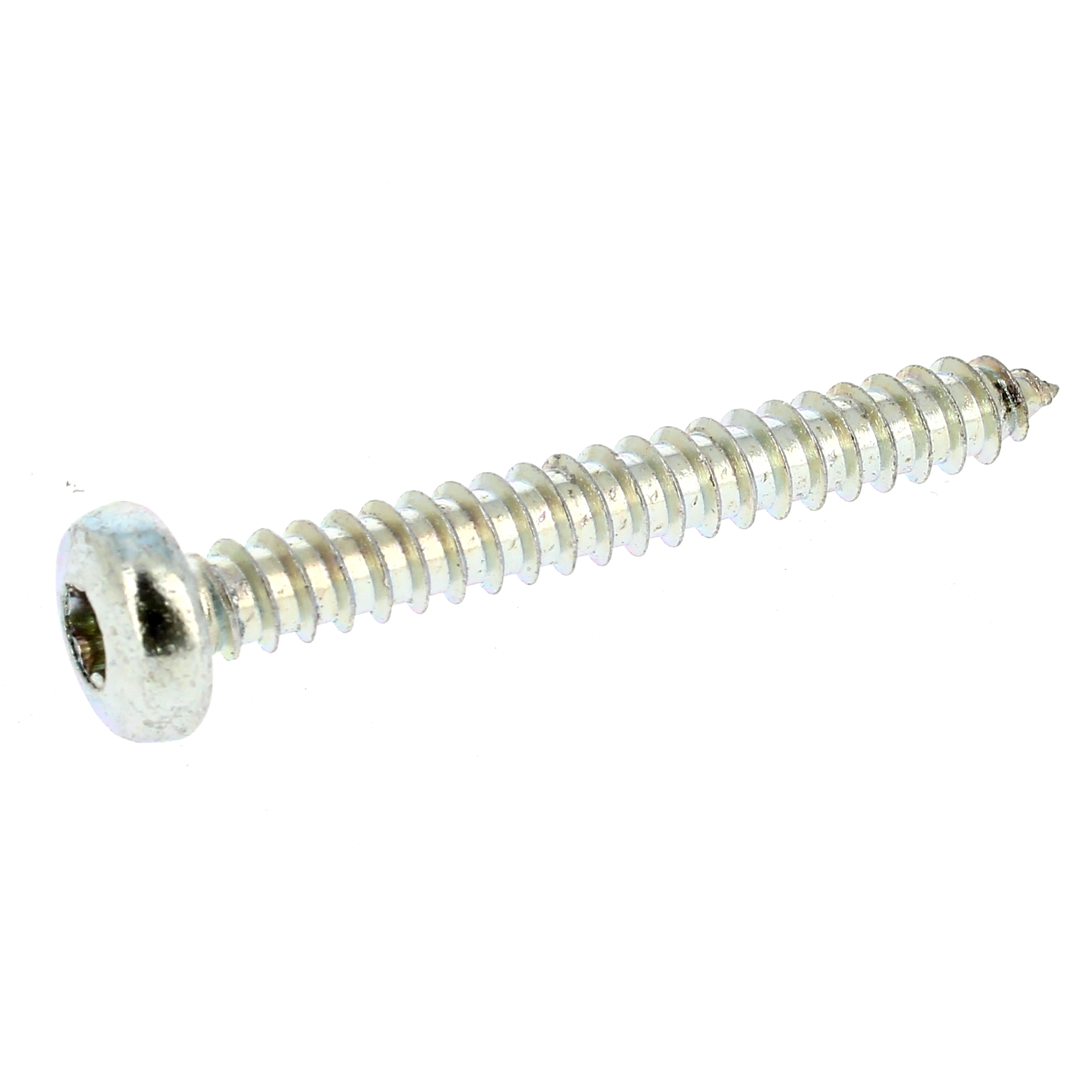 Vis Tôle Tête Cylindrique Bombée Large Torx Acier Zingué Blanc ISO 14585C