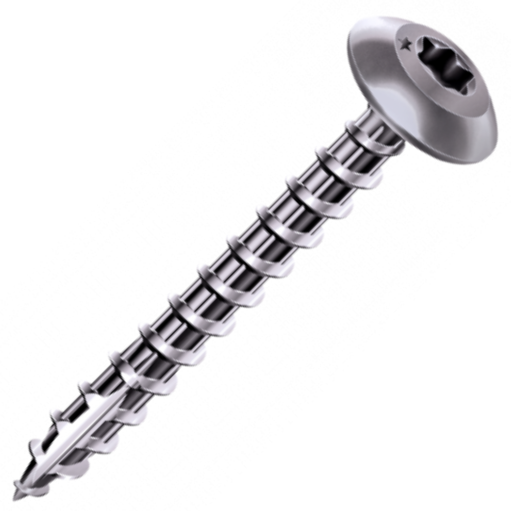 Vis Rocket Penture Tête Ronde Large Torx Acier Zingué Noir - Wood Screws