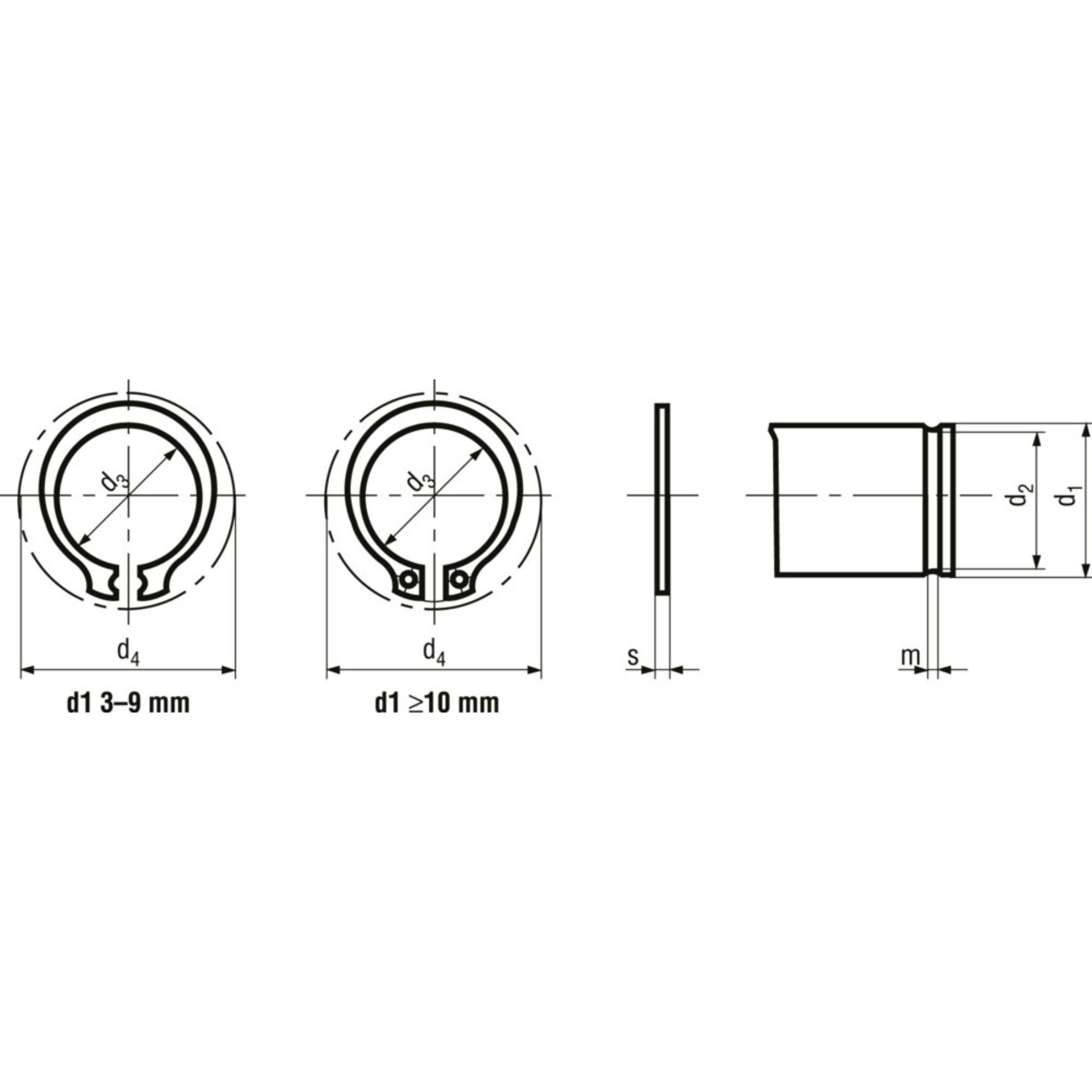 Circlips extérieur inox 1.4122 DIN 471 forme A pour Professionnels