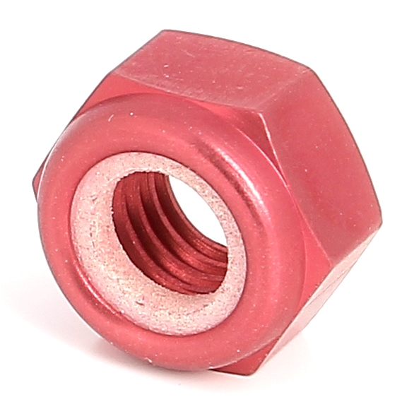 Blister de 5 Écrous Nylstop Dural 2030 OA Rouge DIN 985