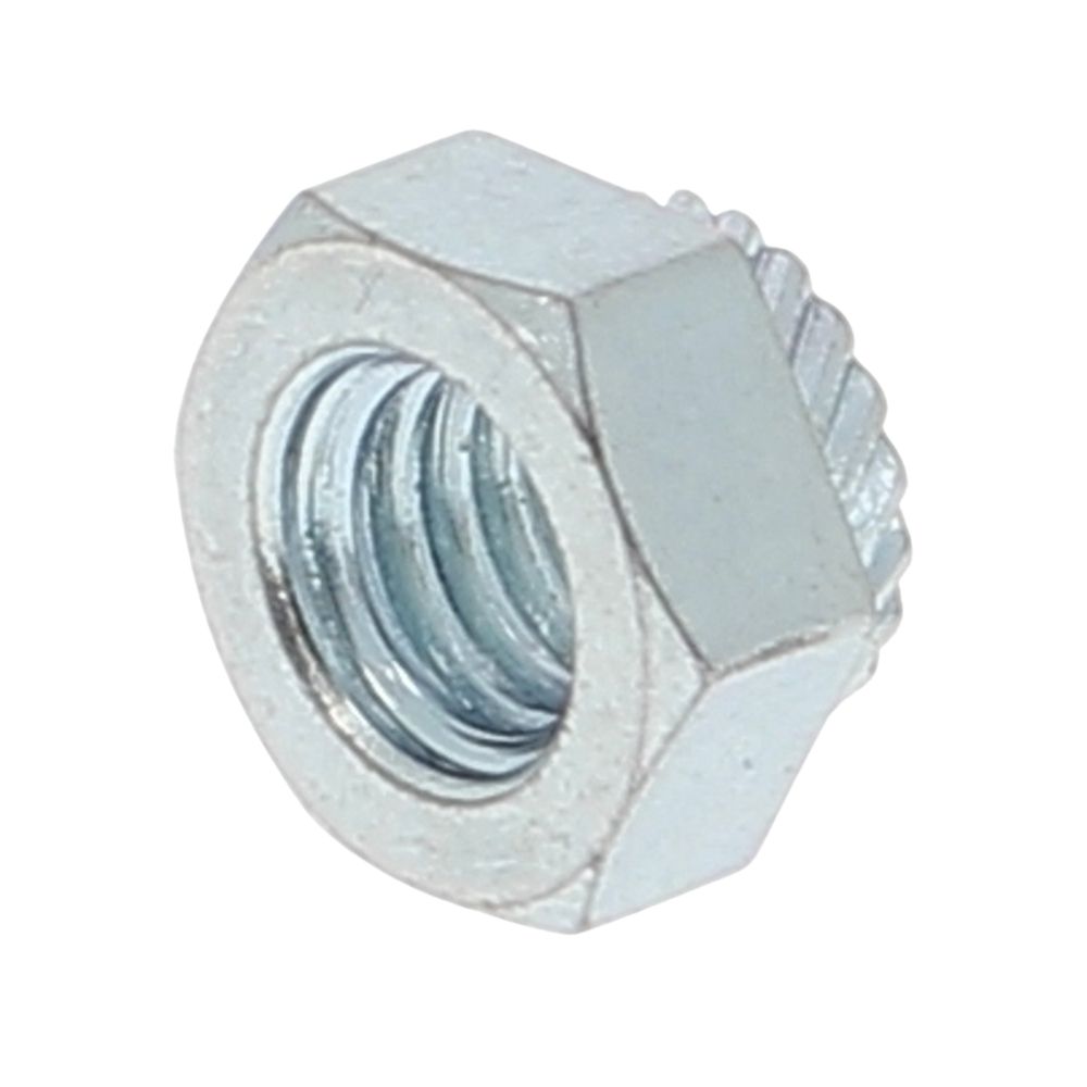 Écrou à sertir Hexagonal Tête Réduite M4X10.5 Acier zingué blanc