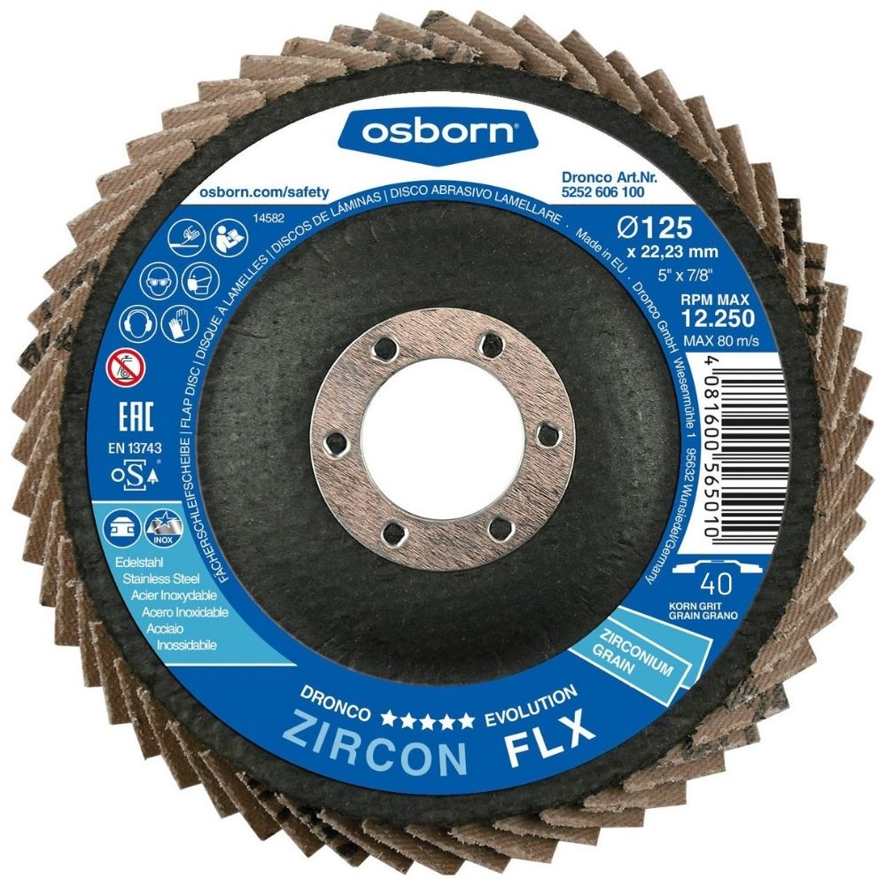 Disque à Lamelles Bombé D125 G40 GA-Z Zircon Prime